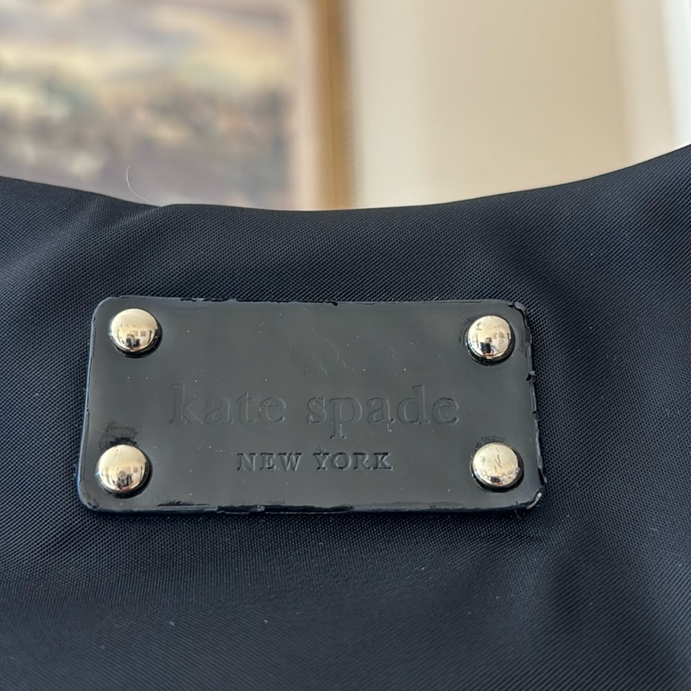 KATE SPADE ♠️ AUTHENTIC DIAPER BAG- BLACK WITH GOLD COLOR HARDWARE - Picture 8 of 17